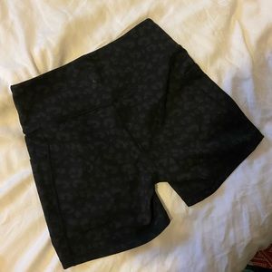 Ryderwear black leopard print athletic shorts